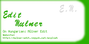 edit mulner business card