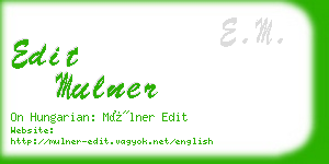 edit mulner business card